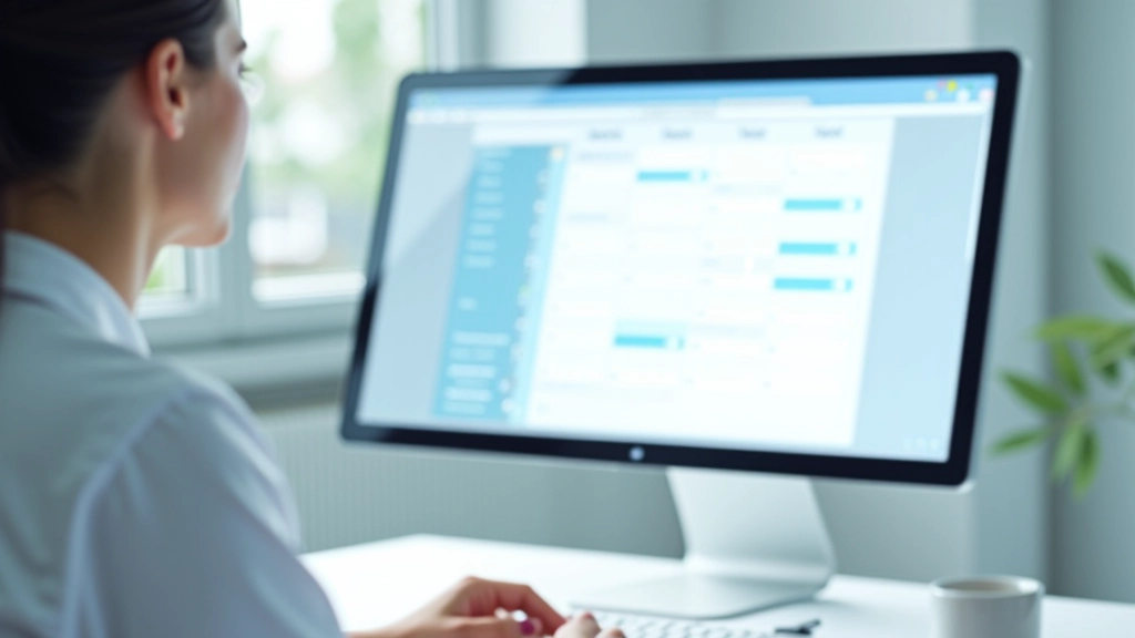 Sistema di prenotazione online su schermo con interfaccia intuitiva e pulita