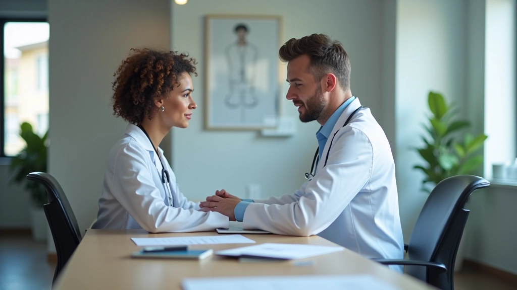 Healthcare professional at computer reviewing patient portal with secure interface