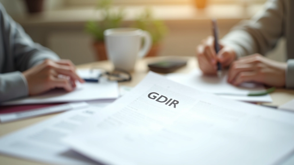 Documento GDPR e conformità normativa su scrivania professionale