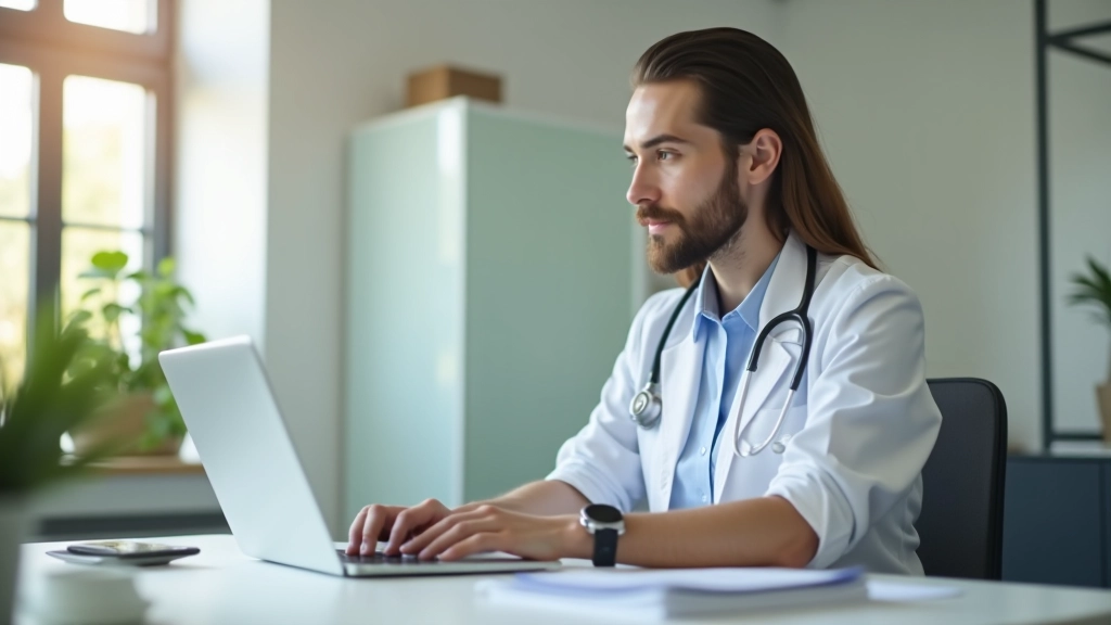 Professionista che lavora al computer con documentazione e appunti su soluzioni GDPR